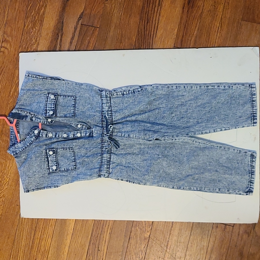 Toddler Girl denim jumpsuit